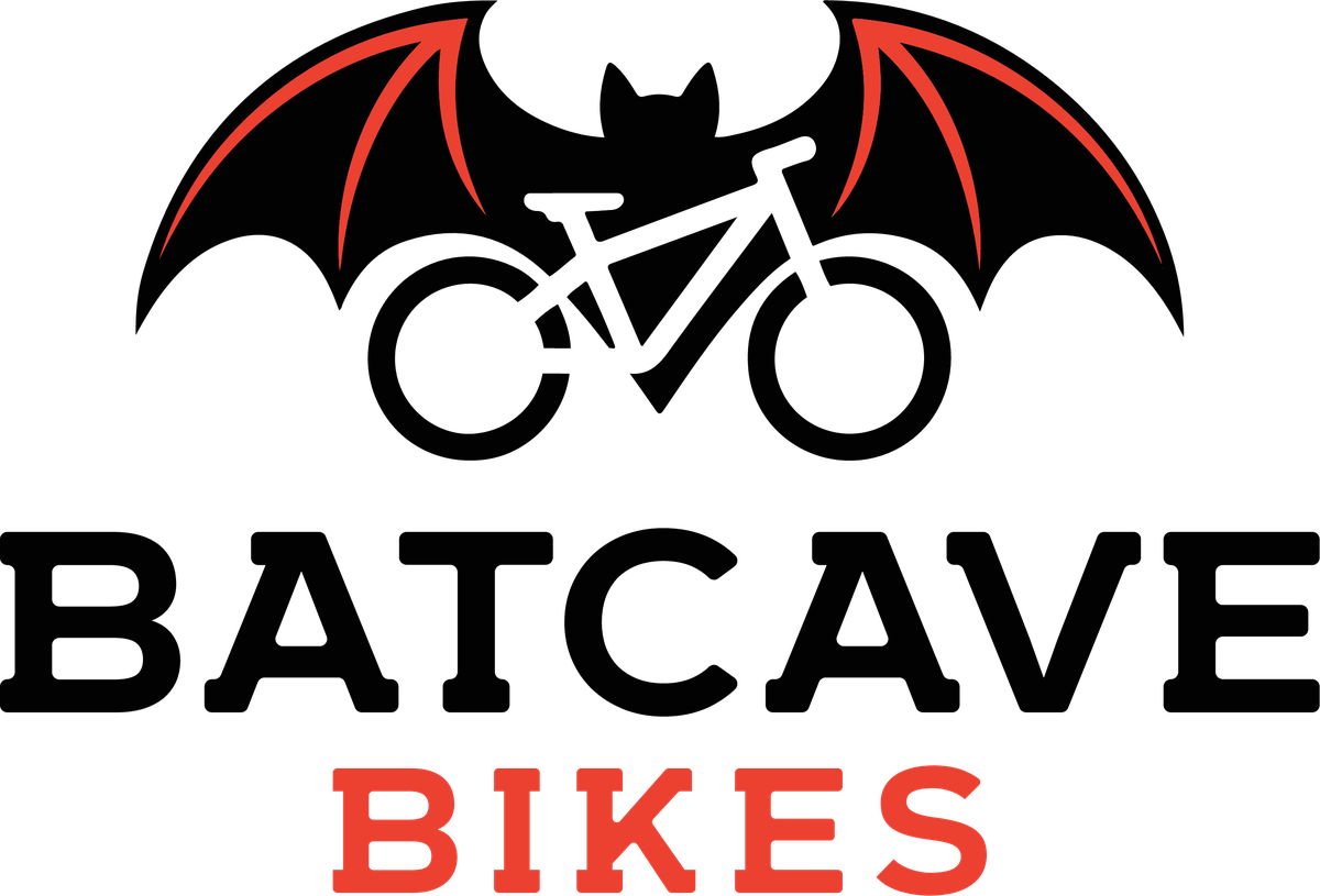 Batcave Bikes logo for light backgrounds