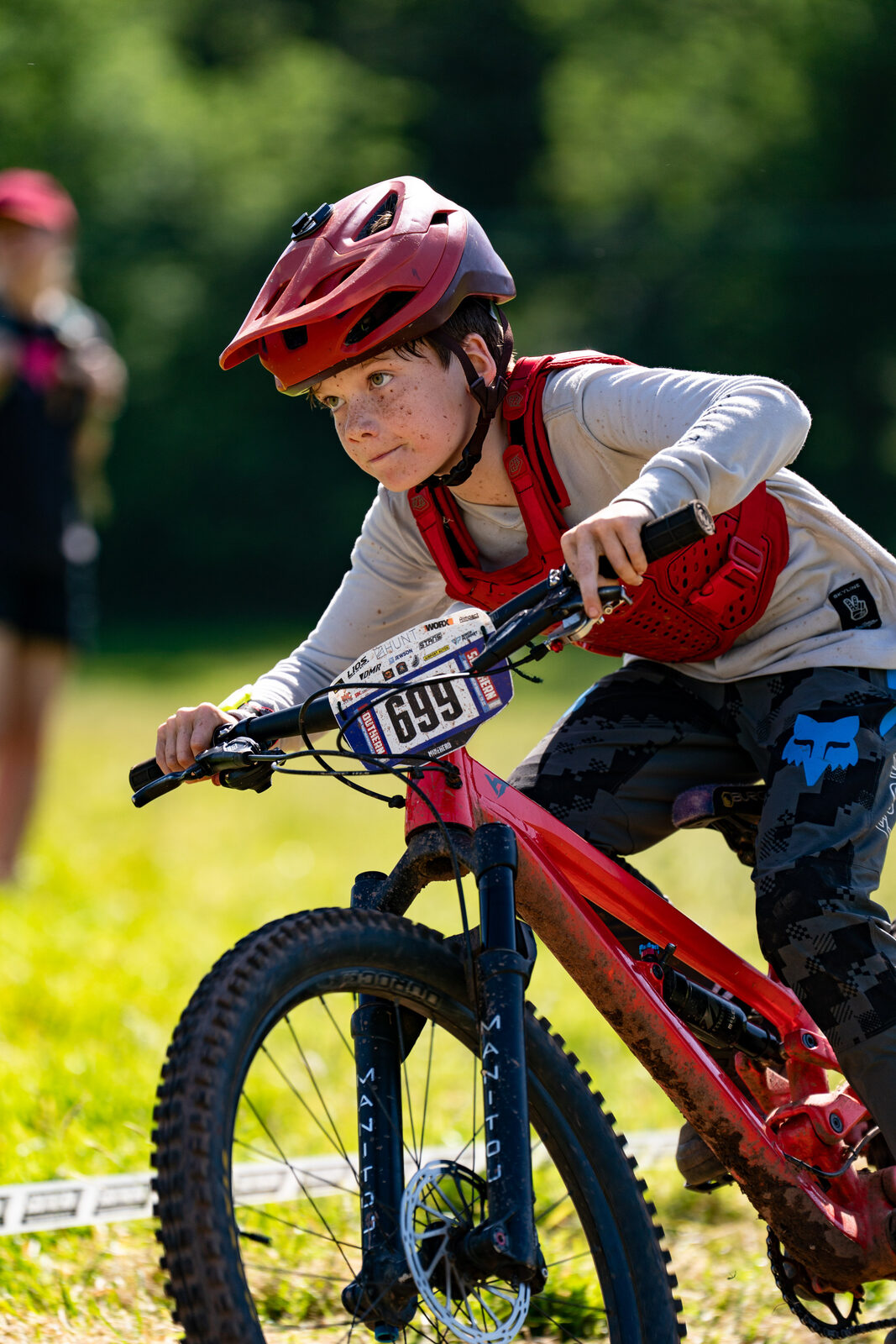 Wilfred with race number on his bike